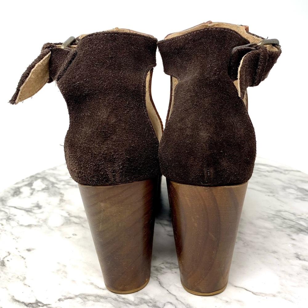 Free People Amber Orchard Wood Platform Clogs 8/38 Boho Retro Indie Sleeze Euro - Picture 5 of 16